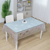 Nappe de table en PVC 3D transparente RNPT, imperméable, en vinyle, résistante à la chaleur, protection pour la salle à manger