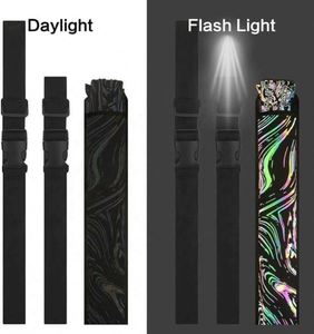 Abanico Plegable de Bambú Holográfico Iridiscente Grande para Fiestas, con Funda, para Hombre/Mujer - Product Image 6