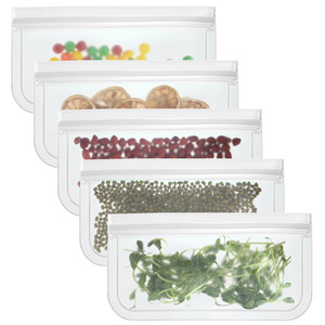 ถุงซิปล็อกกันรั่วซึม500สี่เหลี่ยมสำหรับใช้ในครัวใช้ซ้ำได้1000 1500มล. เป็นมิตรกับสิ่งแวดล้อม - Product Image 5