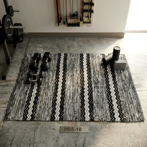 Modern Floral Kilim Flat Weave Rug Rectangle Natural Fiber Non-Slip Reversible Backing Living Room <b>Travel</b> & Picnic PTM-552 - Product Image 1