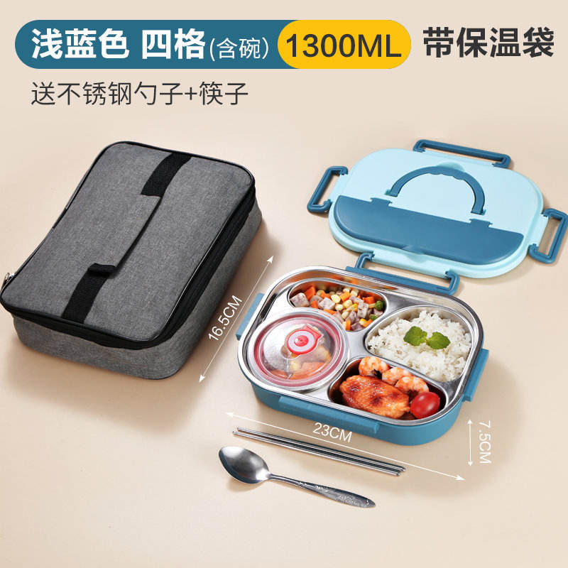 Light blue four compartments+ thermal bag