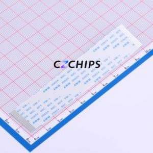 FFC-1.0-20P-100mm FFC Cable (Flexible Flat Cable) P=1mm Connector 20P 1mm 0.3mm Non-Inverting - Product Image 1