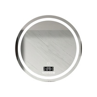 Miroir de salle de bain rond avec éclairage LED, interrupteur à capteur, miroir mural de maquillage, armoire à miroir moderne et simple, activé par capteur
