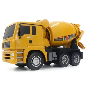 Tiktok mainan ekskavator RC anak-anak, Mixer truk teknik 1333 1/18 Rc 6 saluran 2.4Ghz