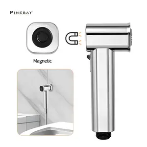 PINEBAY nuovo stile ABS sanitario portatile wc Shattaf da bagno accessori quadrati wc Shattaf Set facile controllo per Bidet