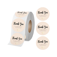 Modèle de marque privée Logo personnalisé autocollant papier coloré pour étiquettes de remerciement petite entreprise
