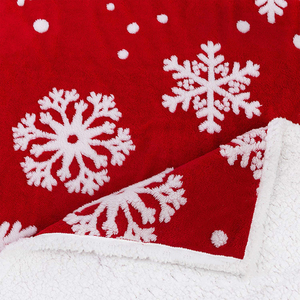 Cozy Winter Knitted Jacquard Plush Sherpa 100% Polyester <strong>Christmas</strong> <strong>Throw</strong> and Sofa Blanket - Product Image 3