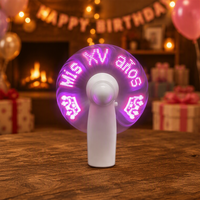 Ventilateur LED portable personnalisé avec message, ventilateurs LED programmables pour la publicité, les événements, les cadeaux de mariage