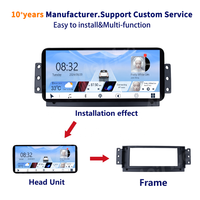 Cadre de tableau de bord Meihua 12,3 pouces pour l'installation d'écran Android sur camion Yutong T3 T5 2023
