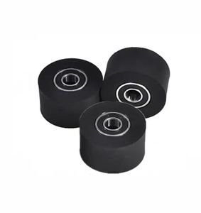Roda Bantalan Berlapis Poliuretan PU Roda Karet Baru Roda Pemandu Katrol untuk Sabuk Konveyor Ritel Mesin Dayung Roda Tekan - Product Image 6