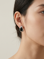 Boucles d'oreilles clous en acier inoxydable noir de haute qualité pour femmes, bijoux fantaisie hypoallergéniques, personnalisables, vente en gros