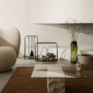 SH pietra vendita calda Top Design salotto moderno di lusso <span class=keywords><strong>tavolino</strong></span> in marmo con piano quadrato in <span class=keywords><strong>vetro</strong></span> - Product Image 2