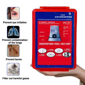 धुएं की सुरक्षा के लिए पूर्ण कवर फायरफाइटर सिलिकॉन सक्रिय कार्बन फिल्टर श्वसन मास्क - Product Image 2