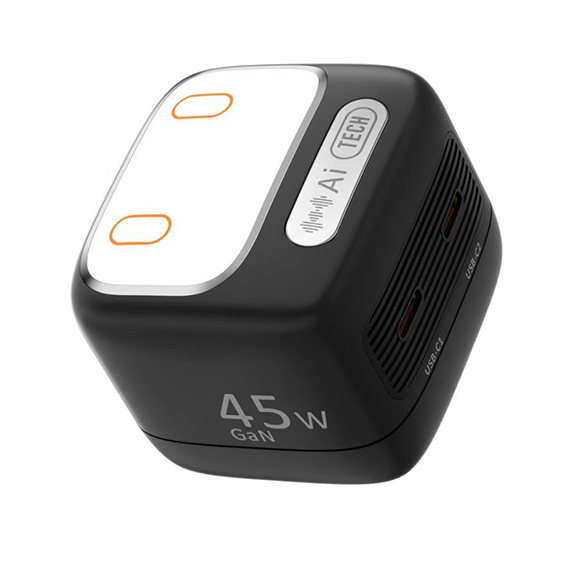 STW Oem Wall Phone Charger Usb Fast Factory 45W TFT Digital Display Screen AI GaN PD Charger for Laptop Mobile Phones