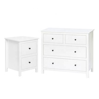 Commode à tiroirs de chambre à coucher blanche moderne Armoire de rangement pour vêtements de salon Commode en bois à 4 tiroirs Commode pour bébé