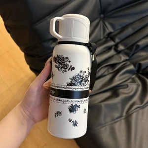 Flower Cup 316L Stainless Steel Insulated Water Bottle Large Capacity Portable Travel Thermal Flask With Lid For Women - Product Image 5