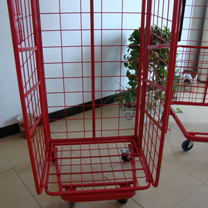 औद्योगिक मध्यम शुल्क फोल्डिंग कार्गो और भंडारण उपकरण तीन पक्षीय धातु रोल पिंजरे ट्रॉली ट्रॉली - Product Image 1
