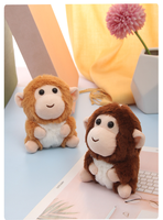 Pendentif Peluche Singe de Dessin Animé Adorable, Rembourré en Coton PP, Compagnon Apaisant en Maille, Jouet en Peluche, Cadeau de Fêtes, Peluche Personnalisable