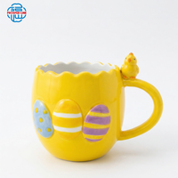 OEM ODM Nouveau Bol à Salade en Céramique 3D Créatif Peint à la Main Motif Poussin, Bol à Fruits en Céramique Personnalisé Gaufré 650ml pour Pâques