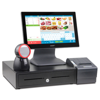 Ensemble complet personnalisé imprimante de facturation PC Windows 10 restaurant terminal de caissier tactile Pos systèmes Pos tout-en-un