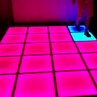 Piste de danse LED à matrice lumineuse pour scène de DJ, bar, boîte de nuit, avec contrôle par carte SD ou PC, pour mariages et parcs à thème