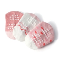 ENFANT BASIC Casual Cheville Coton Chaussettes Antidérapant Bébé Chaussettes Filles 1-3 Ans De Base Nouveau Dessin Animé Conception Anti-Bactérien