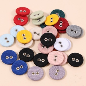Botones de 2 agujeros con cubierta de tela de colores para ropa, gemelos, camisas, trajes y cortavientos - Product Image 2