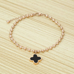 <span class=keywords><strong>Personnalisé</strong></span> en gros mode délicate plage 18K plaqué or rose boule chaîne trèfle bracelets de <span class=keywords><strong>cheville</strong></span> pied bijoux bracelets de <span class=keywords><strong>cheville</strong></span> pour les femmes - Product Image 6