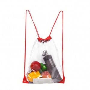 Bolsa de Viaje Impermeable de PVC Transparente 2026, Mochila Deportiva de Playa con Cierre, Logotipo Personalizado y Patrón de Letras - Product Image 1