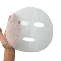 Feuille de masque facial de raisin de mer 38gsm Gel de soins de la peau masque facial devient transparent lorsque le tissu humide unisexe collagène comprimé
