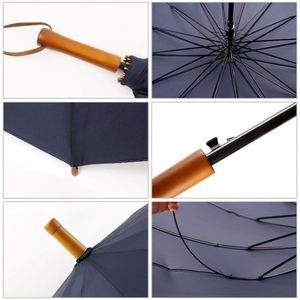 Parapluie de golf automatique coupe-vent de luxe avec protection UV et logo personnalisé - Product Image 5