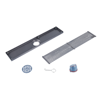 SANIVITAL - Desagüe de Piso Lineal Rectangular de Acero Inoxidable Moderno para Baño de Hotel, Extraíble, Anticorrosión, Fácil de Limpiar