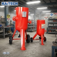 Système de sablage sans poussière KAITECH Mini, haute pression 0,8 MPa, réservoir de sable de 0,2 m, utilisation facile, pour le polissage des métaux/bobines
