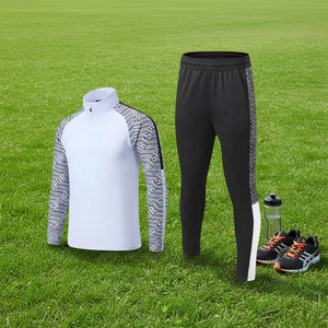 Inclusive Full-Zip Football Training Tracksuit for Plus Sizes Custom Name Logo Long Sleeves Pants Extended Sizes Available - Product Image 5