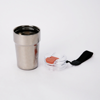 Sans BPA Logo personnalisé 380mL Tasses à café de voyage écologiques isolées en titane à double paroi sous vide avec corde