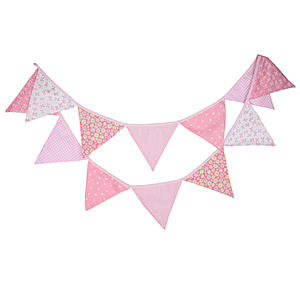 3.2M Vintage Floral Tissu Bunting 12 Fanions Drapeaux De Fête De Mariage Décor Bannière Maison Baby Shower Carnaval <span class=keywords><strong>Guirlande</strong></span> - Product Image 4