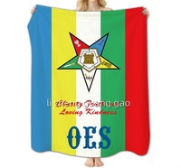 Couverture personnalisée pour la sororité OES Order of the Eastern Star, pour un usage domestique, couverture chaude et confortable, couverture en flanelle