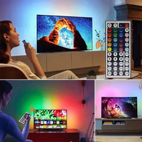 Vente en gros de bande lumineuse LED intelligente flexible avec télécommande et application, 2835 Rgb, 1M 2M 3M 4M 5M, éclairage de fond d'écran de bureau