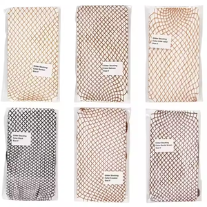 Collants résille <span class=keywords><strong>sexy</strong></span> <span class=keywords><strong>en</strong></span> <span class=keywords><strong>nylon</strong></span> pour femmes, taille unique, coupe <span class=keywords><strong>en</strong></span> V, collants scintillants pour carnaval, collants scintillants couleur caramel bronzé - Product Image 4