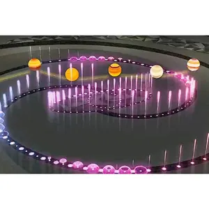מפעל ישיר חיצוני כיכר דקורטיבי צבעוני Led אור מוסיקה ריקוד רצפת מזרקת מים