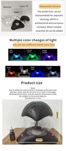 Xách tay đa chức năng đầy màu sắc giường ánh sáng điện Máy lọc không khí & khuếch tán hương thơm cho khách sạn và sử dụng ngoài trời - Product Image 4