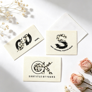 Wholesale Custom Luxury Cotton Woven Tags Soft Fabric Washing Labels Sew‑on Garment Tags For Clothing - Product Image 1