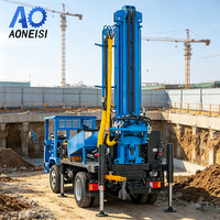 Foreuse hydraulique montée sur camion pour puits d'eau, profondeur 260m, capacité 4.95T, vitesse 50km/h, à vendre