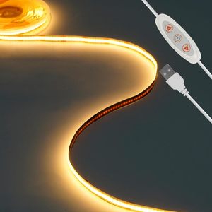 Bande lumineuse LED 13,12 pieds, blanc chaud 3000K, alimentation USB, commande tactile, éclairage de surface pour armoires - Product Image 1