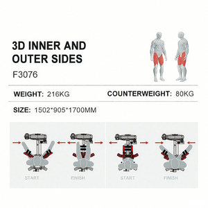 WENDY Équipement de musculation professionnel pour exercices des fessiers, étirements des jambes, soulevés de hanche et entraînement de la force des abducteurs 3D - Product Image 2