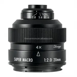 Lensa mikroskop pembesar rendah, kompak dan mudah dibawa, perbesaran tinggi dan kedalaman bidang besar lensa 20mm F2 Marco MF