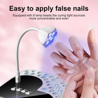 Lampe à ongles haute puissance 288W avec 45 perles LED, séchoir à ongles avec décorations en strass et mini lampe col de cygne pour salon de manucure, vente en gros