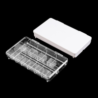 11 Grille Nail Art Beauté Boîte De Rangement 500pcs Transparent En Plastique Vide Nail Conseils Boîte pour Une Utilisation En Salon