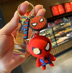 Free Shipping Avengers Key <strong>Ring</strong> Cartoon Cartoon Hero Action Figure Captain America <strong>Spiderman</strong> Iron Man Pendant Wholesale TP-22149 - Product Image 5