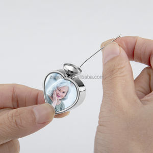 升华项链心形项链嘻哈饰品升华骨灰盒项链空白 - Product Image 5